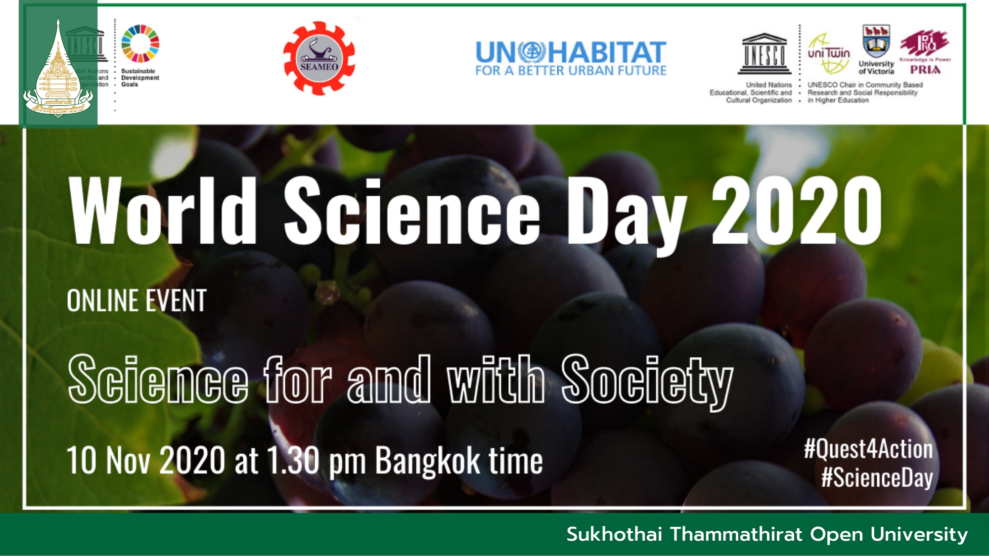 STOU participated in UNESCO Bangkok World Science Day